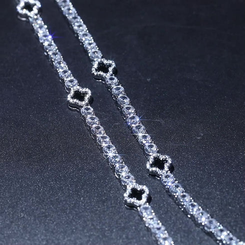 VVS Jewelry 4 Leaf Clover Diamond Tennis Chain