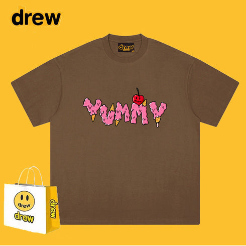Drew T-shirts Short Sleeve English Printed T-shirt