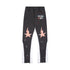 Gallery Dept Sweatpants Hand-painted splashed ink letter patch splicing casual trousers