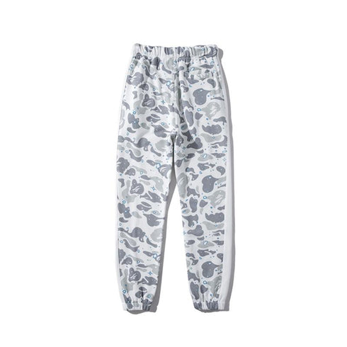 Bathing Ape Pant Shark Head Print Luminous Starry Sky Trousers Men's and Women's Casual Pants Sweatpants