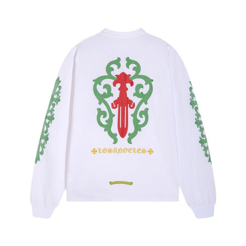 Chrome Heart T Shirts Rose Cross Vine Sword Long Sleeve