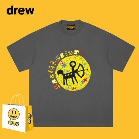 Drew T-shirts Drew Short Sleeve Smiley Face Spring and Summer