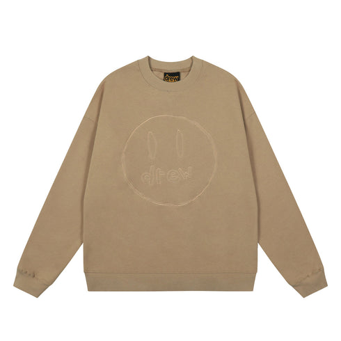 Drew House Sweatshirts Unisex Sketch Smiley Face Crew Neck Sweater