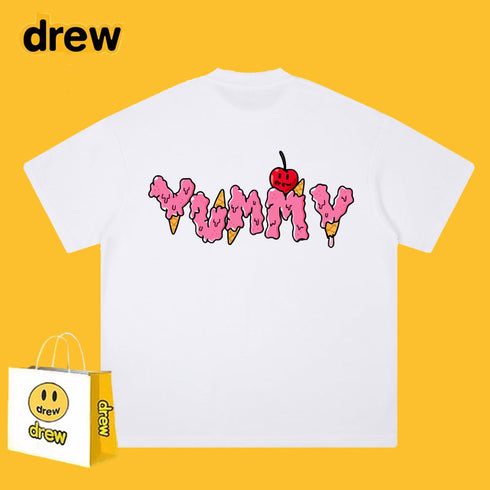 Drew T-shirts Loose Summer Men and Women Pure Cotton Couple