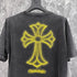Chrome Heart T Shirts Washing Water Sanskrit Cross Foam Pulp Short Sleeve