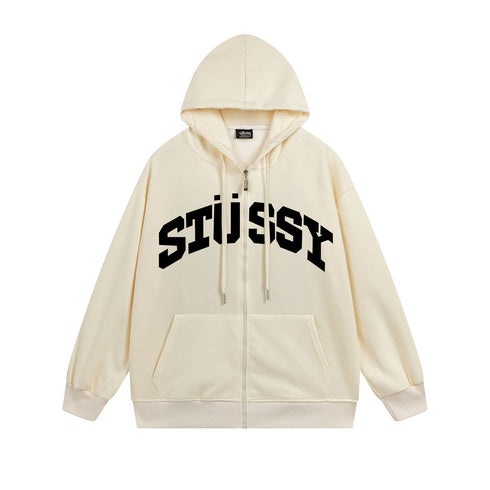 Stussy Hoodie Zip Cardigan Hooded Sweater