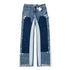 Gallery Dept Jeans handmade ink splashing splicing contrasting color micro-pull denim trousers