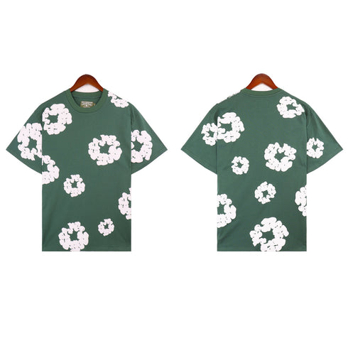 Denim Tears T-shirts Kapok Puff Print Short Sleeve T-shirt