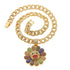 Murakami-Inspired Sunflower Pendant Necklace Rapper Chain