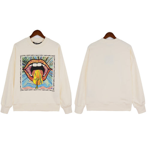 Palm Angle Sweatshirt Palm Angels Color Logo Printing Long Sleeve Crew Neck Sweater Men and Women