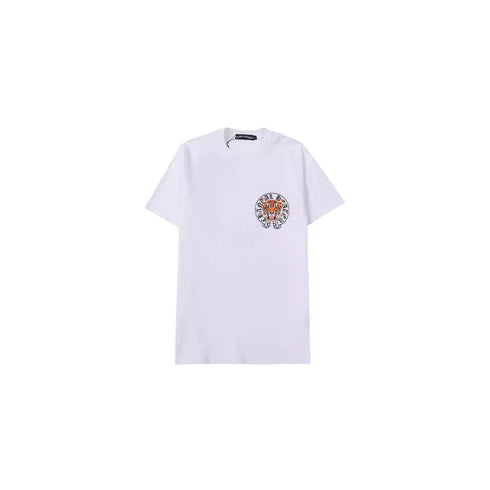 Chrome Heart T Shirts Color Scroll Tiger Head Pattern Short Sleeve T-Shirt