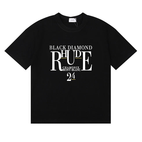 Rhude T-shirt Micro Label Letter Skull Print Short Sleeve T-shirt