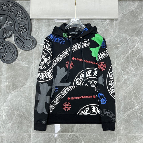 Chrome Heart Hoodie Cow Print Casual Hooded Sweater Sweater Hoodie