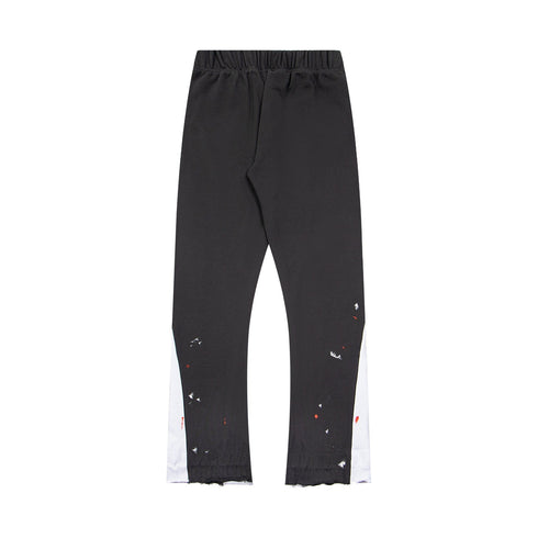 Gallery Dept Sweatpants Hand-painted splashed ink letter patch splicing casual trousers