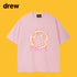 Drew T-shirts Flame Smiley Face Short Sleeve Print