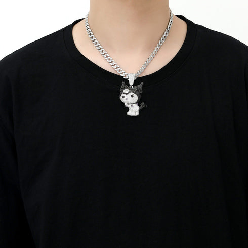 Kuromi Little Devil Pendant Necklace Rapper Chain