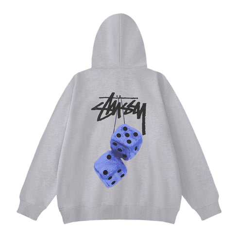 Stussy Hoodie Embroidered Fleece Fashion Hooded Sweater