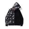 Bathing Ape Ape Head Camouflage Stitching Sweatshirt Hooded Zipper Fleece Jacket