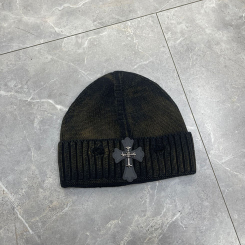 Chrome Heart Beanie Frayed Knitted Hat Korean Version Simple Warm Ear Protector Wool Hat