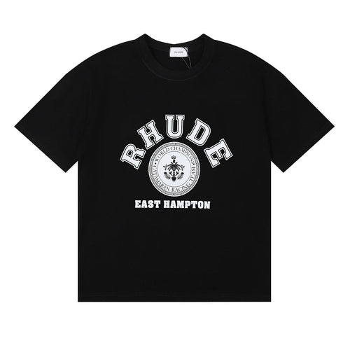 Rhude T-shirt Micro Label Letter Pattern Printed Short Sleeve T-shirt