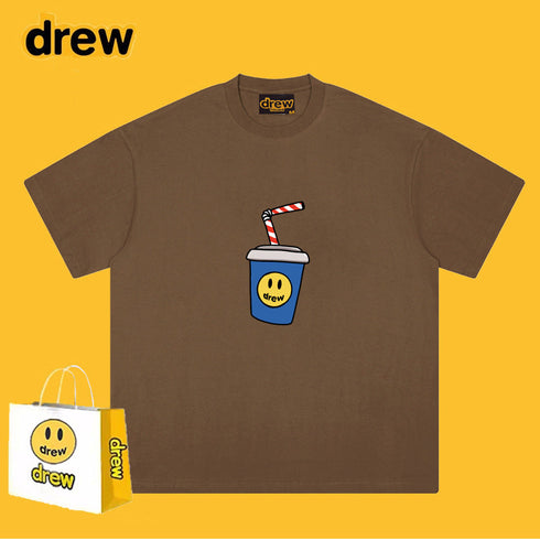 Drew T-shirts Short Sleeve Cola Loose Men