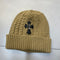 Chrome Heart Beanie Twist Wool Knitted Hat Ear Protector Headcap
