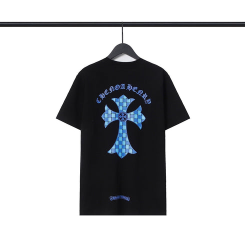 Chrome Heart T Shirts Sanskrit Color Printing Loose Cotton Casual Crew Neck Short Sleeve T-Shirt