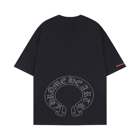 Chrome Heart T Shirts Chrome Hearts Sanskrit Horseshoe Pattern Short Sleeve T-Shirt