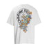 Chrome Heart T Shirts Cross Leather Print Short Sleeve T-Shirt Loose