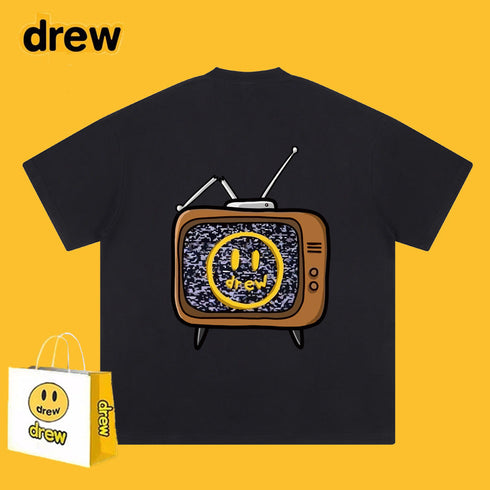 Drew T-shirts Lightning Print Cotton T-shirt