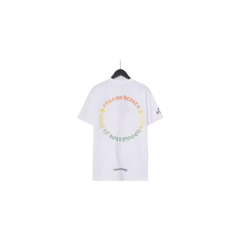 Chrome Heart T Shirts Sanskrit Color Printing Loose Casual Versatile Crew Neck Short Sleeve T-Shirt
