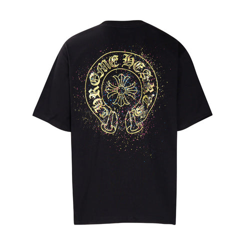 Chrome Heart T Shirts Summer Horseshoe Print Short Sleeve T-Shirt