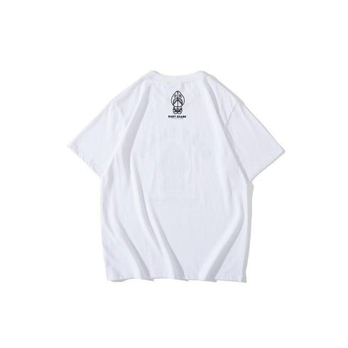 Bathing Ape T-Shirt Spring/Summer Red Shark Pattern T-shirt Short Sleeve