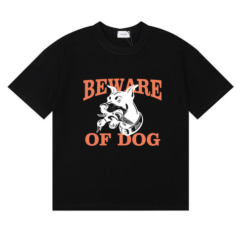Rhude T-shirt Hound Letter Print Short Sleeve T-shirt