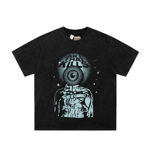 Gallery Dept T-shitrs Men's Vintage Summer Vintage Print Short Sleeves