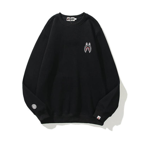 Bathing Ape Sweatshirts Winter Men and Women Shark Logo Print round-Neck Pullover