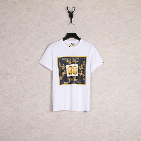 Bathing Ape T-Shirt Cartoon Round Neck Summer Printing Plus Size Short-Sleeved Casual T-shirt