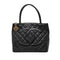 Medallion Tote Quilted Caviar