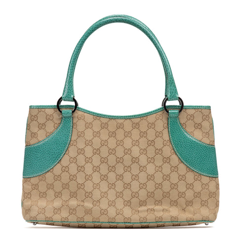 Vintage Zip Tote GG Canvas with Leather Medium