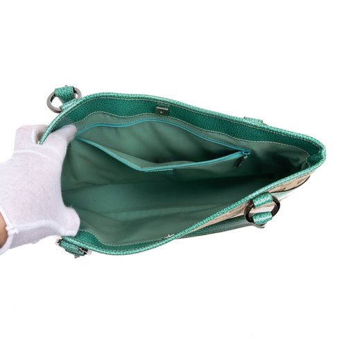 Vintage Zip Tote GG Canvas with Leather Medium