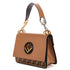 Kan I F Shoulder Bag Leather with Zucca Embossed Detail Medium