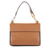 Kan I F Shoulder Bag Leather with Zucca Embossed Detail Medium