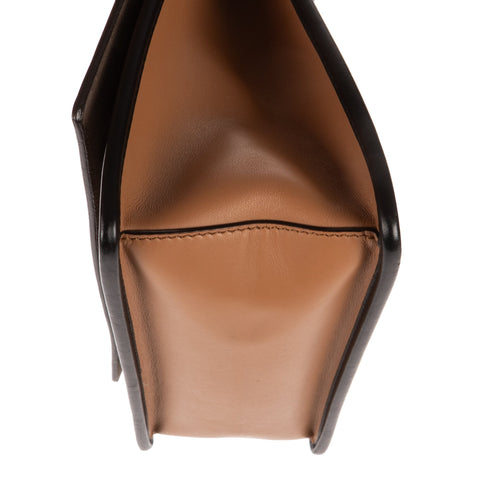 Kan I F Shoulder Bag Leather with Zucca Embossed Detail Medium