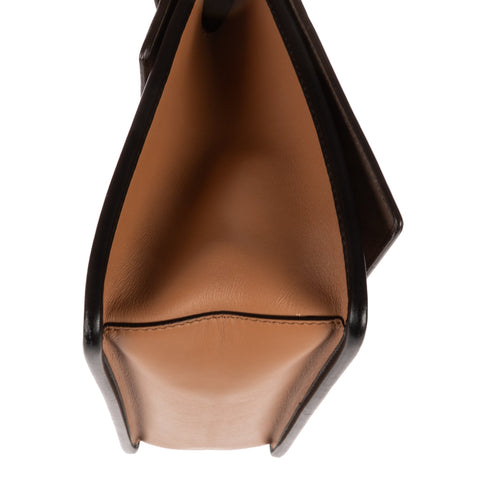 Kan I F Shoulder Bag Leather with Zucca Embossed Detail Medium