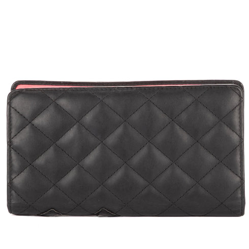 Cambon Bifold Wallet Quilted Lambskin Long