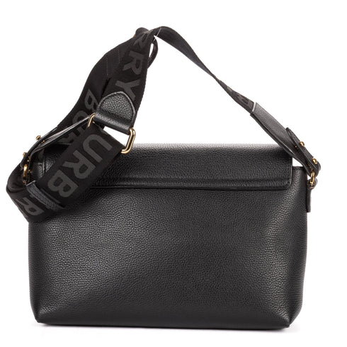 Note Crossbody Bag Leather with Vintage Check Canvas Medium
