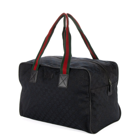 Web Carry On Duffle Bag GG Canvas Large
