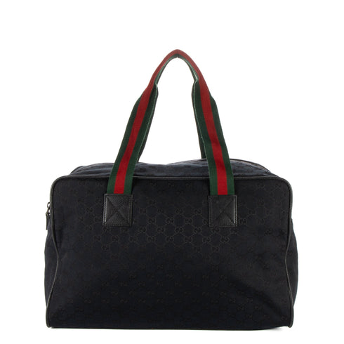 Web Carry On Duffle Bag GG Canvas Large