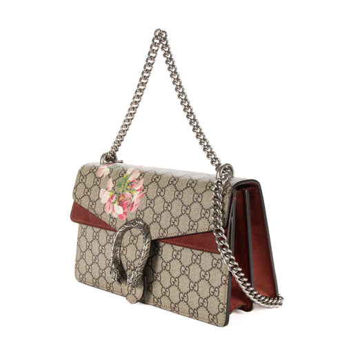 Dionysus Bag Blooms Print GG Coated Canvas Small