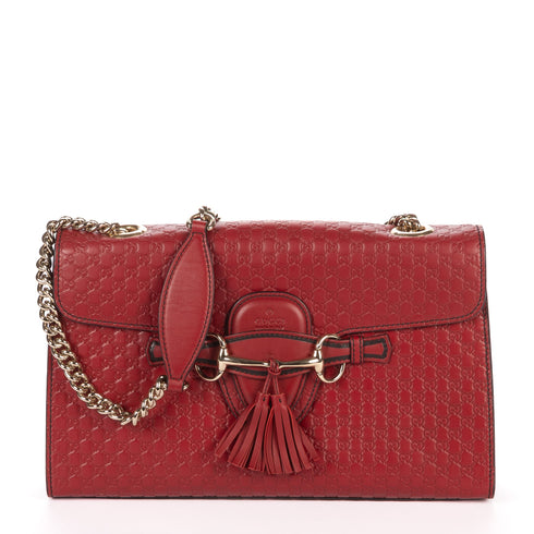 Emily Chain Flap Bag Microguccissima Leather Medium
